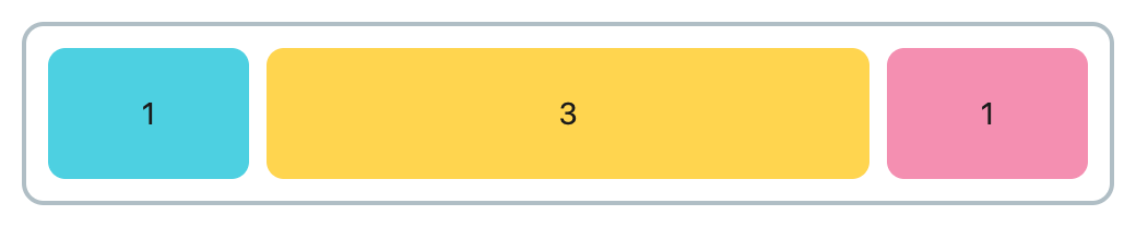 expand row proportional 1 3 1